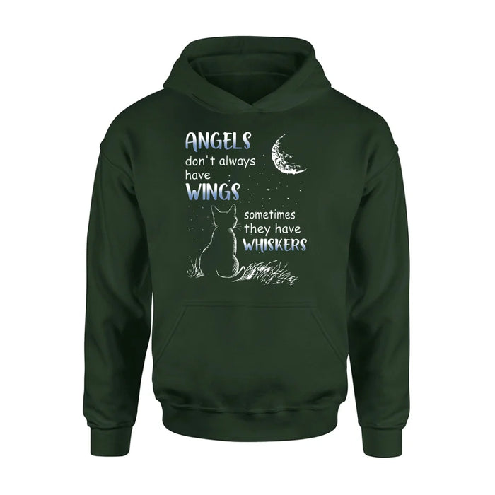 Personalized Memorial Cat/Dog T-shirt/Long Sleeve/ Sweatshirt/ Hoodie - Memorial Gift Idea For Pet Lover - Angels Don't Always Have Wings