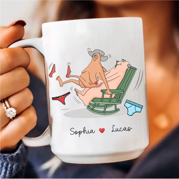 Custom Personalized Old Couple Coffee Mug - Gift Idea For Husband/ Wife/ Valentine - We Are Never Too Old For This