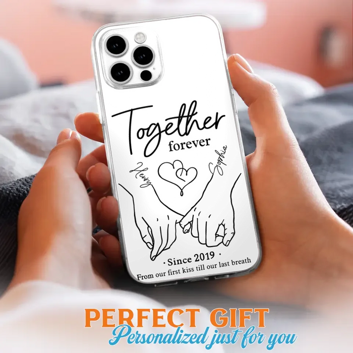 Custom Personalized Couple Phone Case For iPhone/ Samsung - Gift Idea For Couple - Together Forever