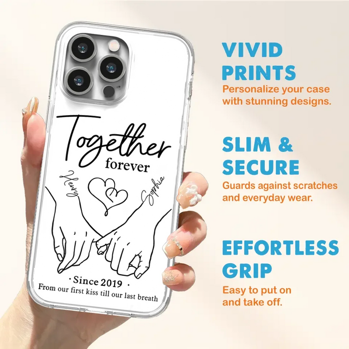 Custom Personalized Couple Phone Case For iPhone/ Samsung - Gift Idea For Couple - Together Forever