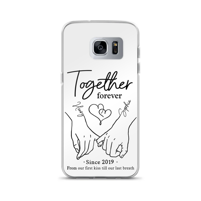Custom Personalized Couple Phone Case For iPhone/ Samsung - Gift Idea For Couple - Together Forever
