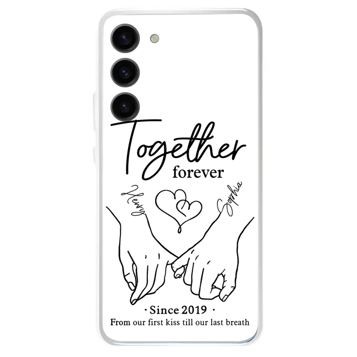 Custom Personalized Couple Phone Case For iPhone/ Samsung - Gift Idea For Couple - Together Forever