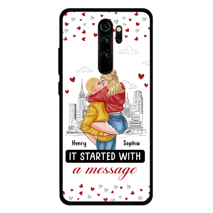 Custom Personalized Couple Phone Case For Xiaomi/ Oppo/ Huawei - Gift Idea For Couple - It Started With A Message
