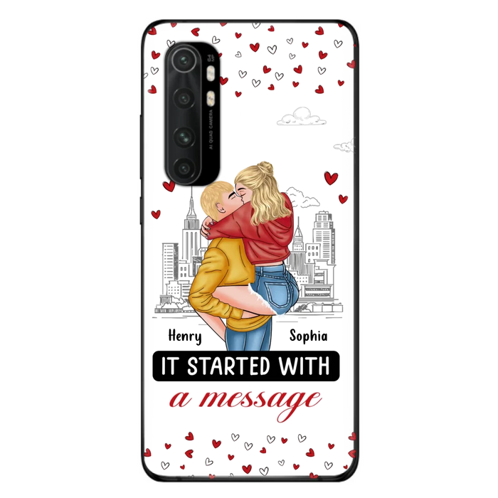 Custom Personalized Couple Phone Case For Xiaomi/ Oppo/ Huawei - Gift Idea For Couple - It Started With A Message