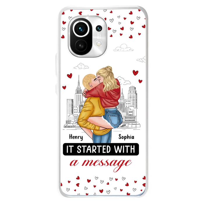 Custom Personalized Couple Phone Case For Xiaomi/ Oppo/ Huawei - Gift Idea For Couple - It Started With A Message