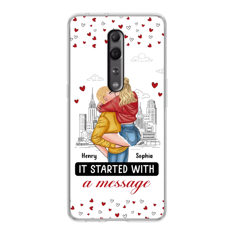 Custom Personalized Couple Phone Case For Xiaomi/ Oppo/ Huawei - Gift Idea For Couple - It Started With A Message