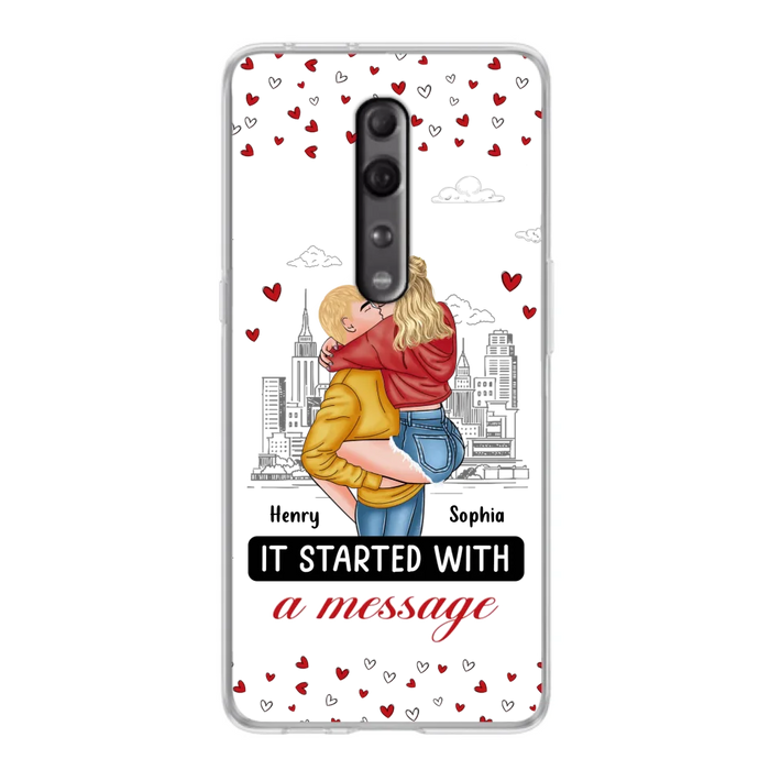 Custom Personalized Couple Phone Case For Xiaomi/ Oppo/ Huawei - Gift Idea For Couple - It Started With A Message