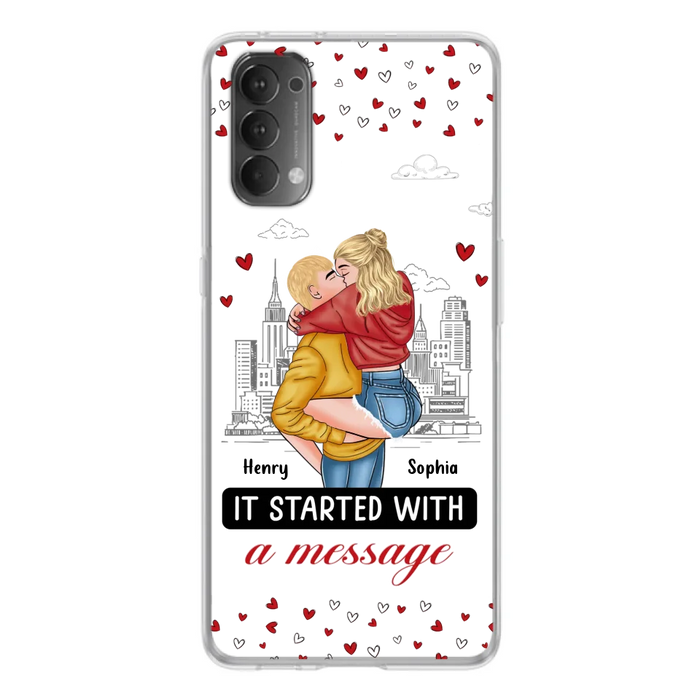 Custom Personalized Couple Phone Case For Xiaomi/ Oppo/ Huawei - Gift Idea For Couple - It Started With A Message