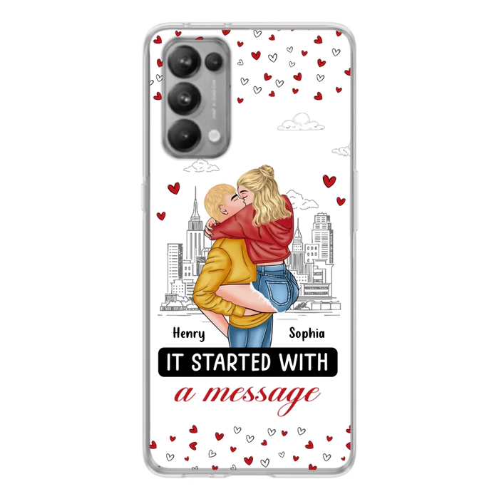 Custom Personalized Couple Phone Case For Xiaomi/ Oppo/ Huawei - Gift Idea For Couple - It Started With A Message