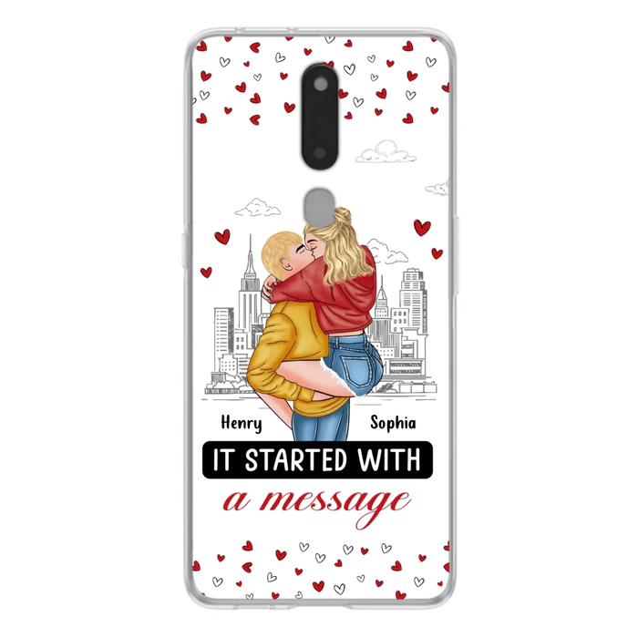 Custom Personalized Couple Phone Case For Xiaomi/ Oppo/ Huawei - Gift Idea For Couple - It Started With A Message