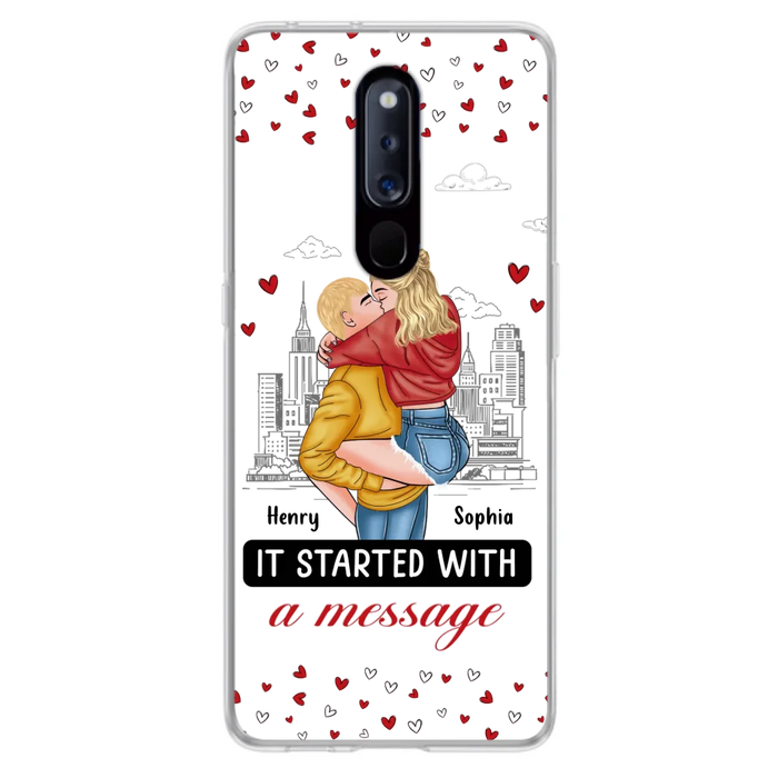 Custom Personalized Couple Phone Case For Xiaomi/ Oppo/ Huawei - Gift Idea For Couple - It Started With A Message