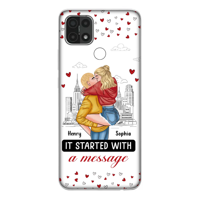 Custom Personalized Couple Phone Case For Xiaomi/ Oppo/ Huawei - Gift Idea For Couple - It Started With A Message