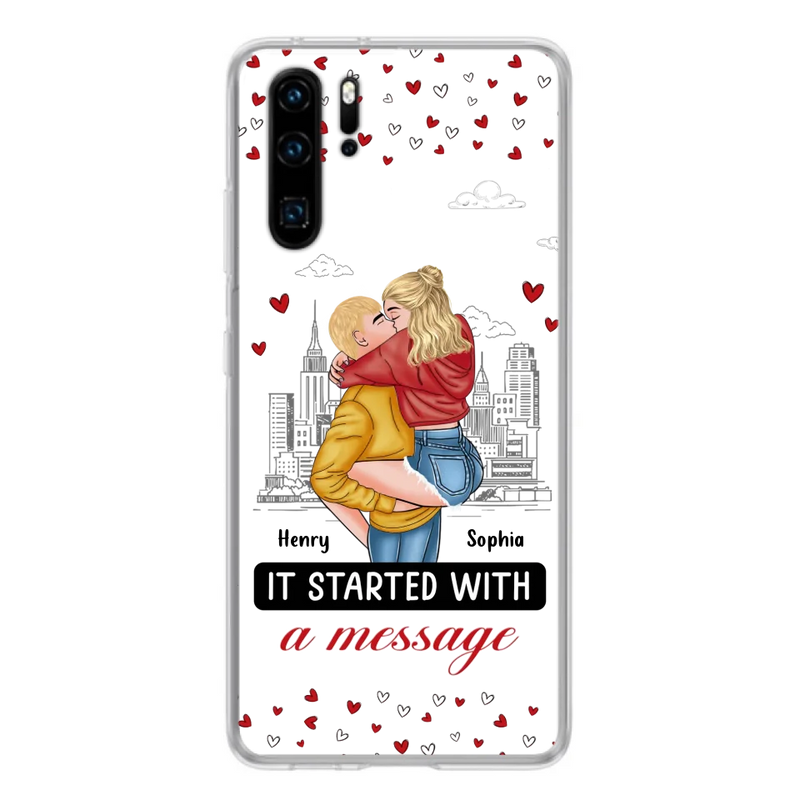 Custom Personalized Couple Phone Case For Xiaomi/ Oppo/ Huawei - Gift Idea For Couple - It Started With A Message