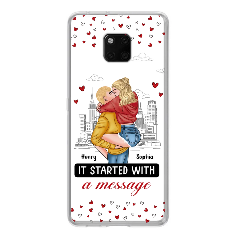 Custom Personalized Couple Phone Case For Xiaomi/ Oppo/ Huawei - Gift Idea For Couple - It Started With A Message