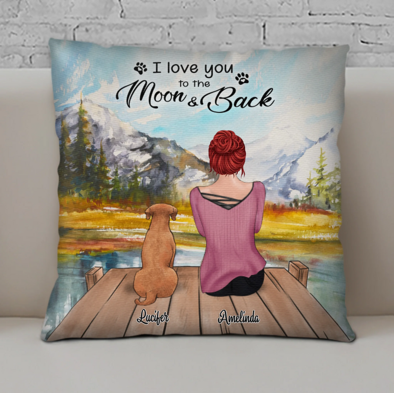 Personalized Pets Mom Pillow Cover - Mom With Up to 5 Pets - Best Gift For Mother's Day - Life Is Better With Dogs - CMNG3Y