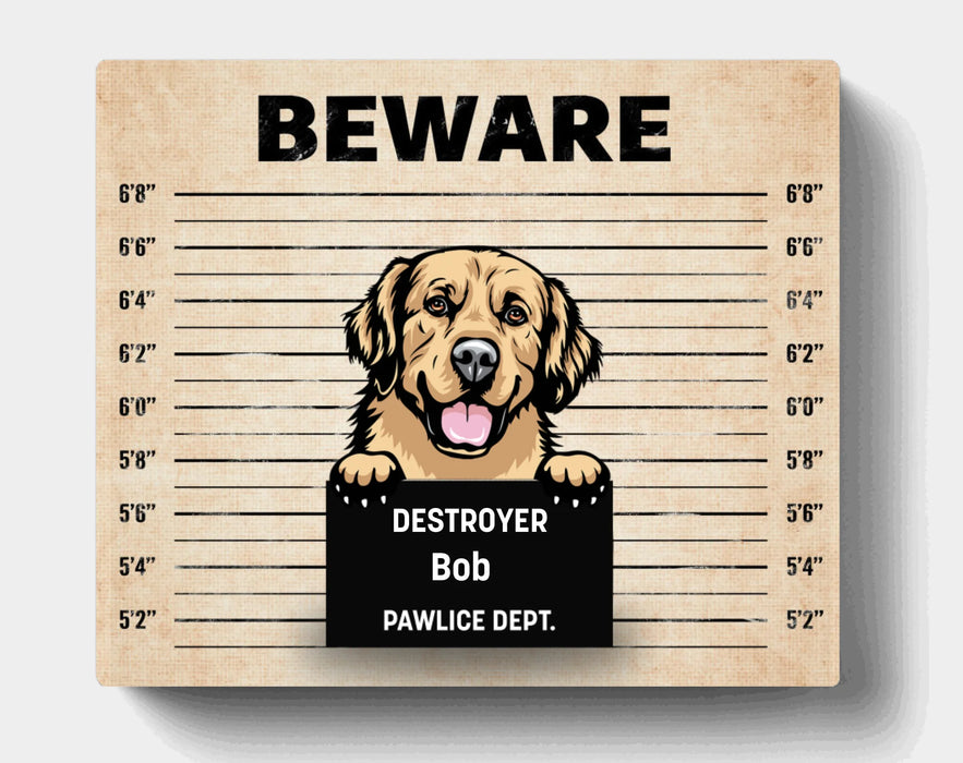 Personalized Dog Crimes Canvas - Dog's Fault with up to 3 Dogs - F4VL7Q