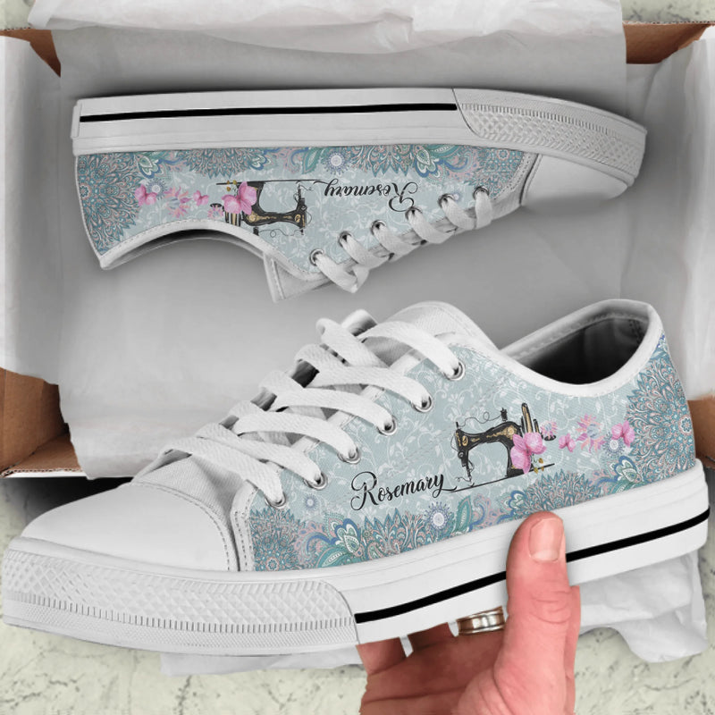 Personalized Sewing Sneakers - Gift Idea For Sewing Lover - DZ0115