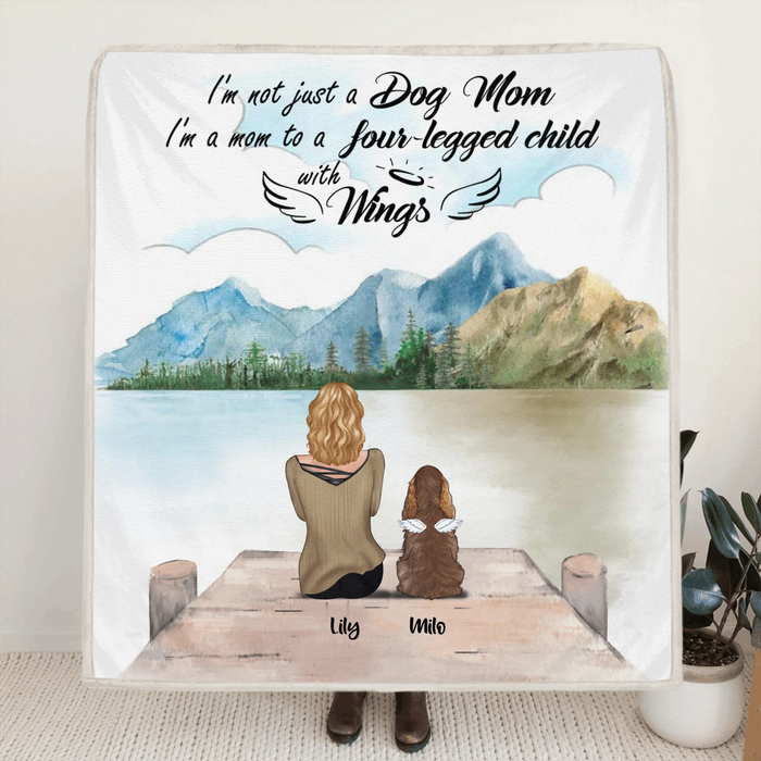 Personalized Dog Mom Quilt/Fleece Blanket - Up to 5 Dogs - Best Gift For Dog Lovers - I'm Not Just A Dog Mom - TBZX4U