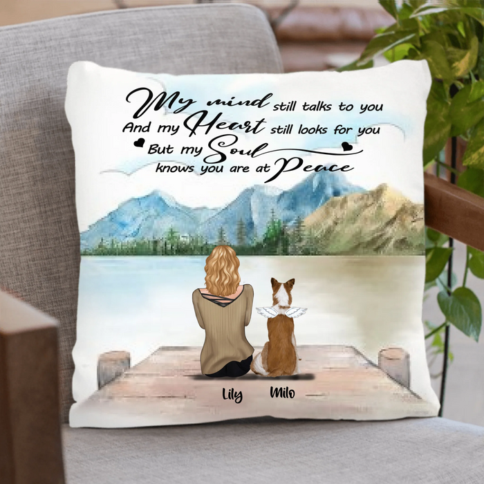 Personalized Dog Mom Pillow Cover - Up to 5 Dogs - Memorial Gift - Best Gift For Dog Lover - You Are At Peace - TBZX4U