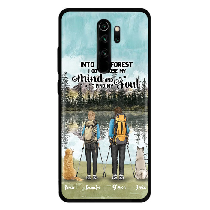 Custom Personalized Hiking Couple With Dogs Phone Case - Couple With Upto 2 Pets - Case For Xiaomi, Huawei and Oppo - Q67GXN
