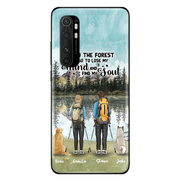 Custom Personalized Hiking Couple With Dogs Phone Case - Couple With Upto 2 Pets - Case For Xiaomi, Huawei and Oppo - Q67GXN