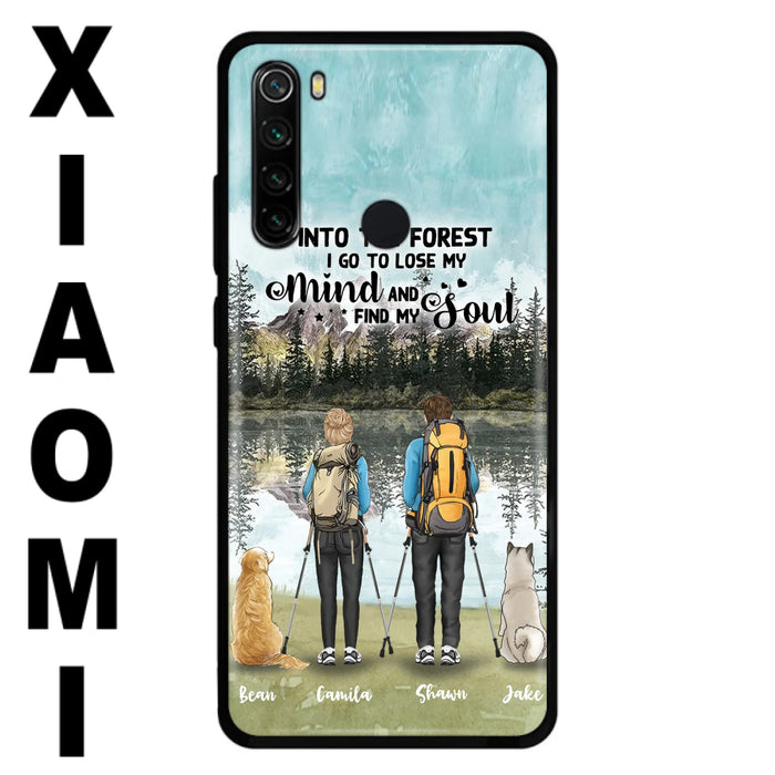 Custom Personalized Hiking Couple With Dogs Phone Case - Couple With Upto 2 Pets - Case For Xiaomi, Huawei and Oppo - Q67GXN