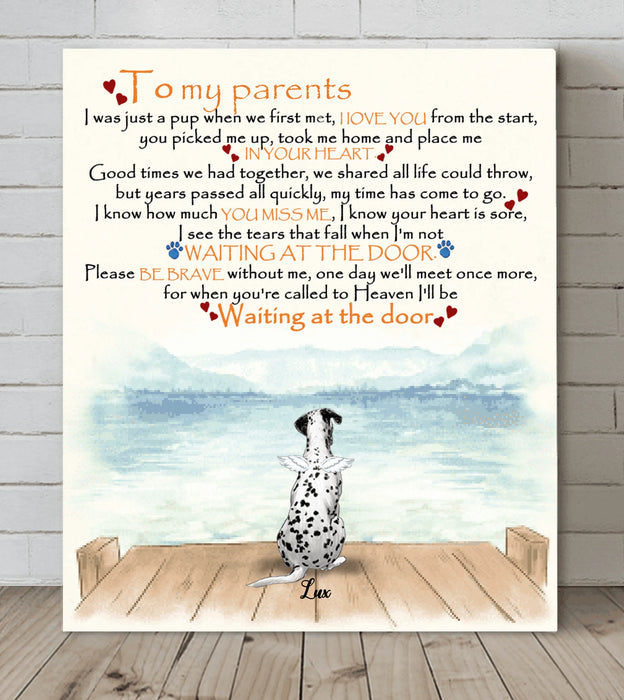 Personalized Memorial Dog Canvas - Single Parent/Couple With Up to 6 Dogs - Memorial Gift For Dog Lovers - M04NKJ