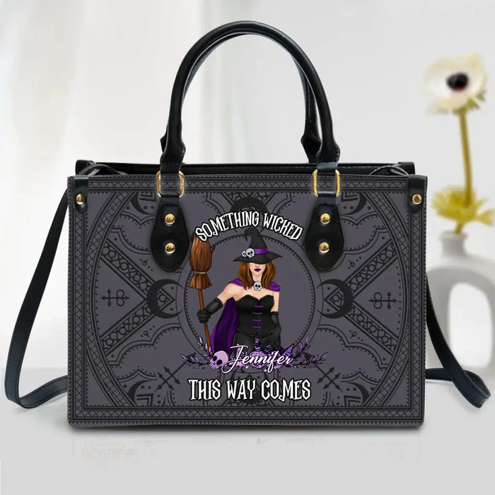 Custom Personalized Witch Leather Handbag - Mother's Day Gift Idea - Something Wicked This Way Comes