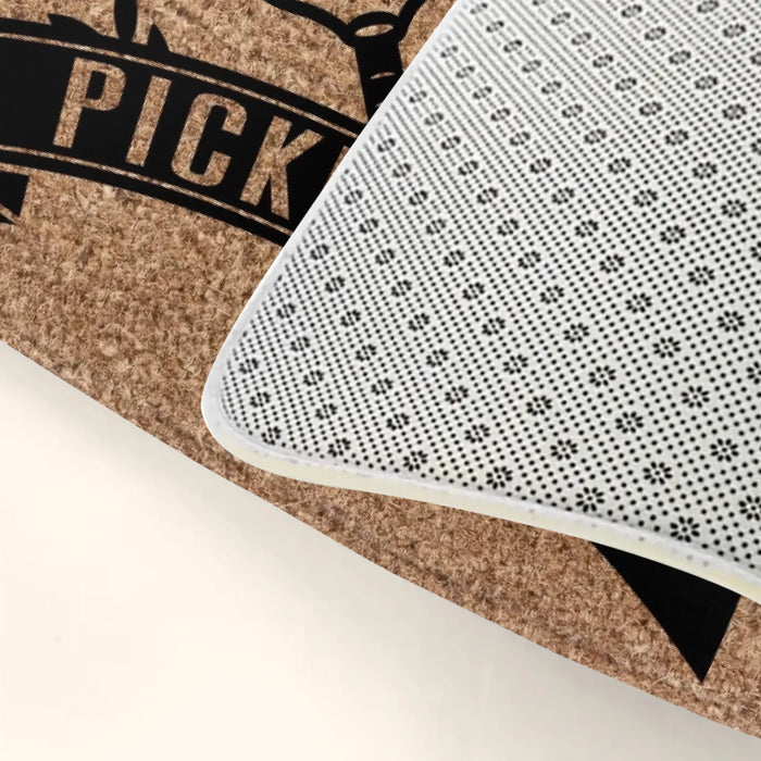 Personalized Pickleball Couple Doormat - Valentine's Day Gift Idea For Couple