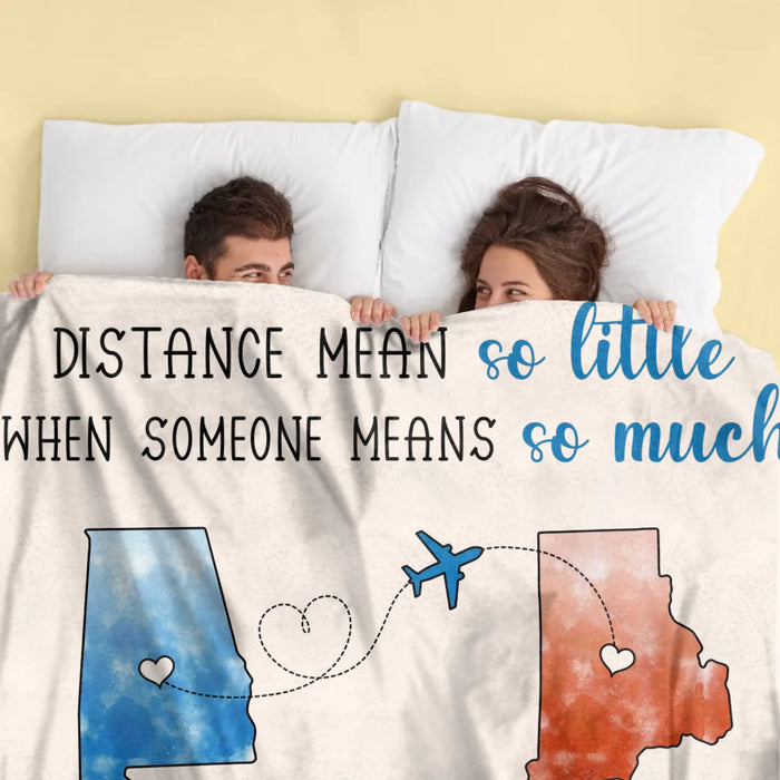 Personalized State Friends Fleece Throw Blanket & Quilt - Gift Idea For Friends - Cuddle This Blanket Until You Can Cuddle Me