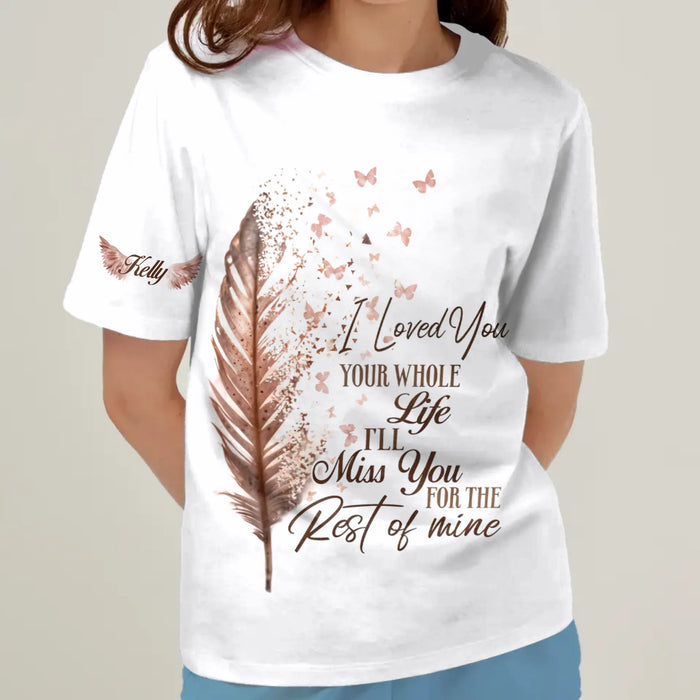 Custom Personalized Memorial AOP T-Shirt/Sweater Hoodie - Memorial Gift Idea For Family Member