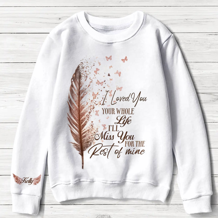 Custom Personalized Memorial AOP T-Shirt/Sweater Hoodie - Memorial Gift Idea For Family Member