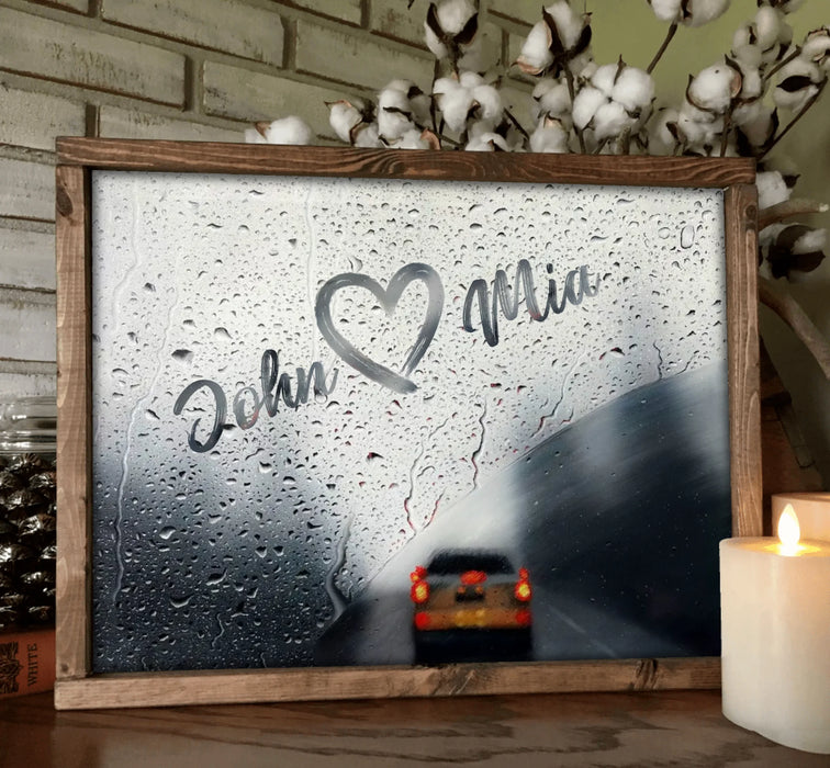 Custom Personalized Couple Rainy Day Poster - Gift Idea For Couple