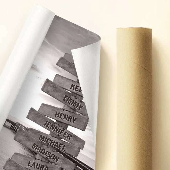 Personalized Family Poster - Gift Idea For Family/Parents with up to 10 Members - What We Love Most About Our Home Is Who We Share It With