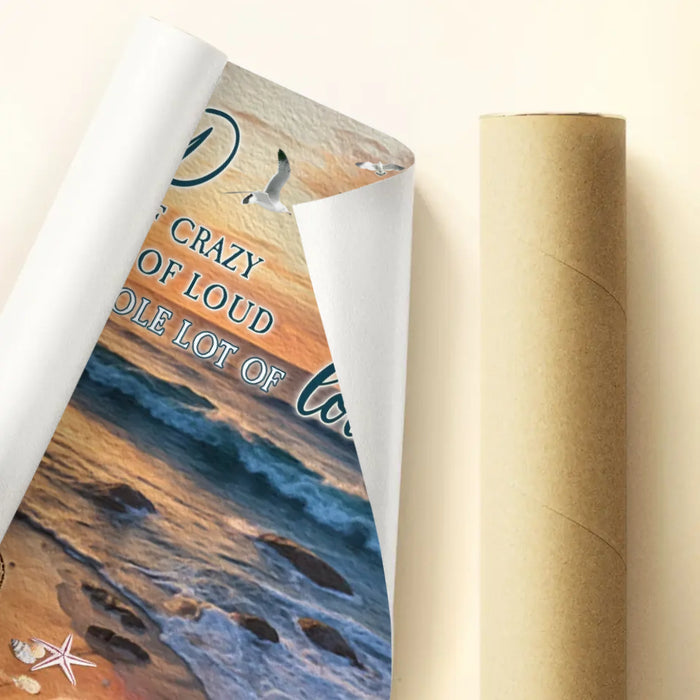 Personalized Family Poster - Gift Idea For Family With Up To 7 Members - Family A Whole Lot Of Love