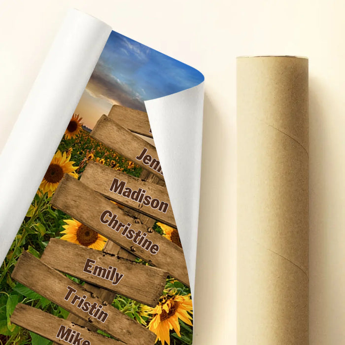 Personalized Grandma & Grandkids Poster - Mother's Day Gift Idea For Grandma/Grandkid - My Greatest Blessings Call Me Grandma