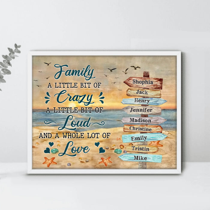 Personalized Family Poster - Gift Idea For Family - Family A Little Bit Of Crazy