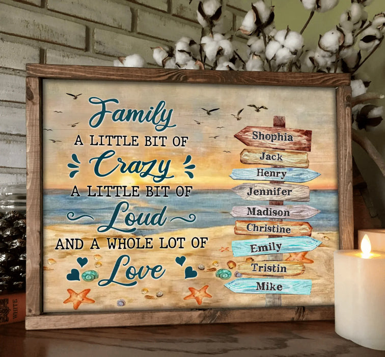 Personalized Family Poster - Gift Idea For Family - Family A Little Bit Of Crazy