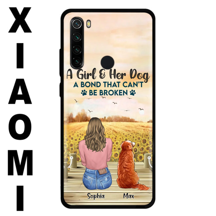 Personalized Dog Mom Phone Case - Gift Idea For Dog Lover - A Girl & Her Dog A Bond That Can't Be Broken - Xiaomi/Oppo/Huawei