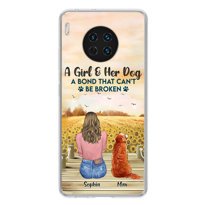 Personalized Dog Mom Phone Case - Gift Idea For Dog Lover - A Girl & Her Dog A Bond That Can't Be Broken - Xiaomi/Oppo/Huawei
