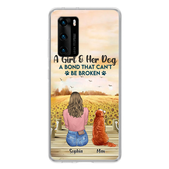 Personalized Dog Mom Phone Case - Gift Idea For Dog Lover - A Girl & Her Dog A Bond That Can't Be Broken - Xiaomi/Oppo/Huawei