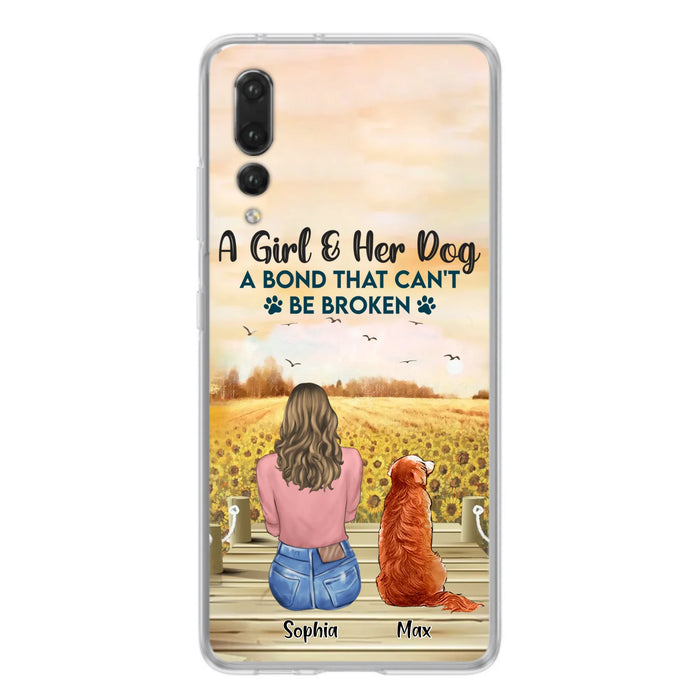 Personalized Dog Mom Phone Case - Gift Idea For Dog Lover - A Girl & Her Dog A Bond That Can't Be Broken - Xiaomi/Oppo/Huawei