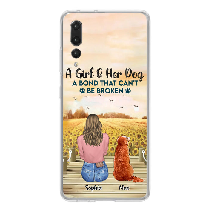 Personalized Dog Mom Phone Case - Gift Idea For Dog Lover - A Girl & Her Dog A Bond That Can't Be Broken - Xiaomi/Oppo/Huawei
