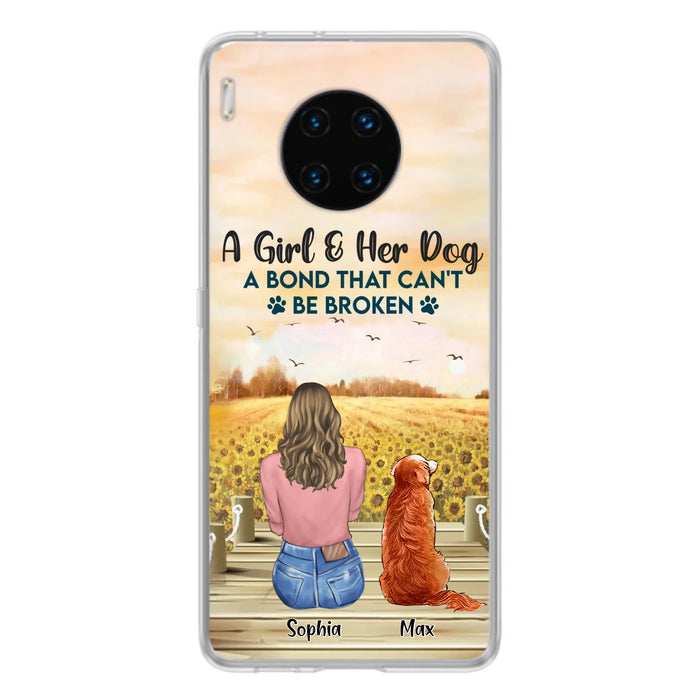 Personalized Dog Mom Phone Case - Gift Idea For Dog Lover - A Girl & Her Dog A Bond That Can't Be Broken - Xiaomi/Oppo/Huawei