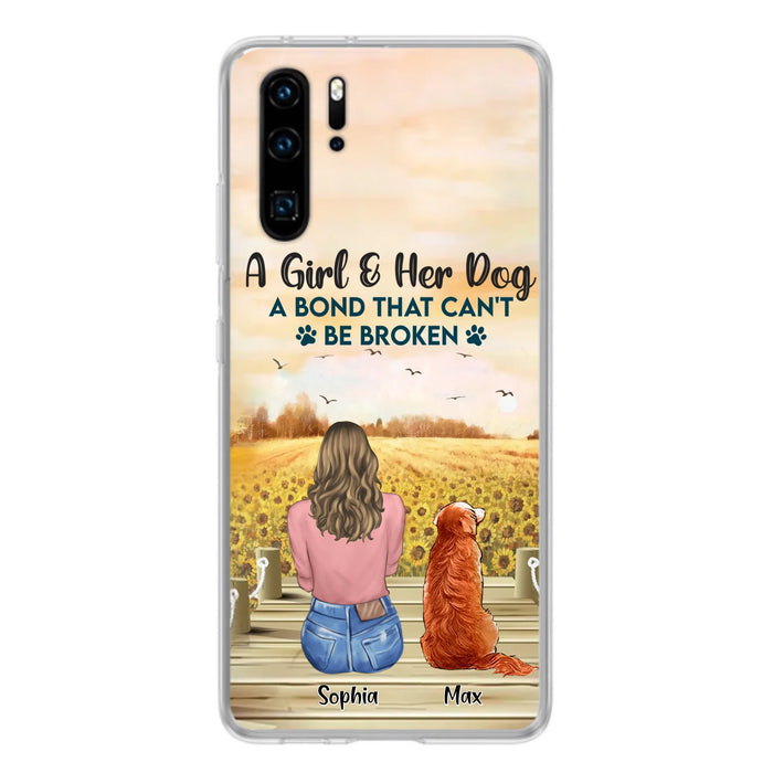 Personalized Dog Mom Phone Case - Gift Idea For Dog Lover - A Girl & Her Dog A Bond That Can't Be Broken - Xiaomi/Oppo/Huawei
