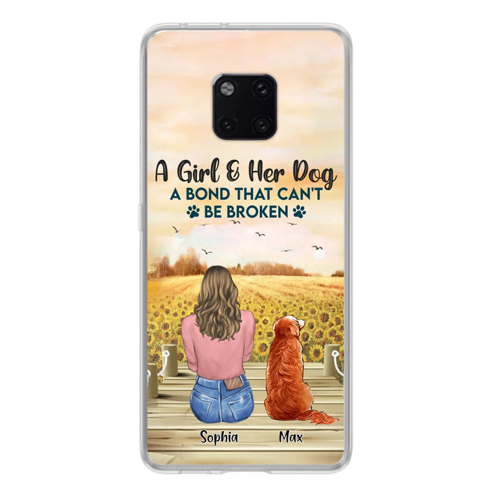 Personalized Dog Mom Phone Case - Gift Idea For Dog Lover - A Girl & Her Dog A Bond That Can't Be Broken - Xiaomi/Oppo/Huawei