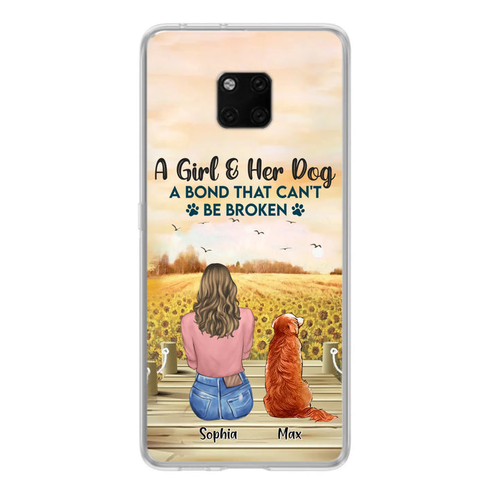 Personalized Dog Mom Phone Case - Gift Idea For Dog Lover - A Girl & Her Dog A Bond That Can't Be Broken - Xiaomi/Oppo/Huawei