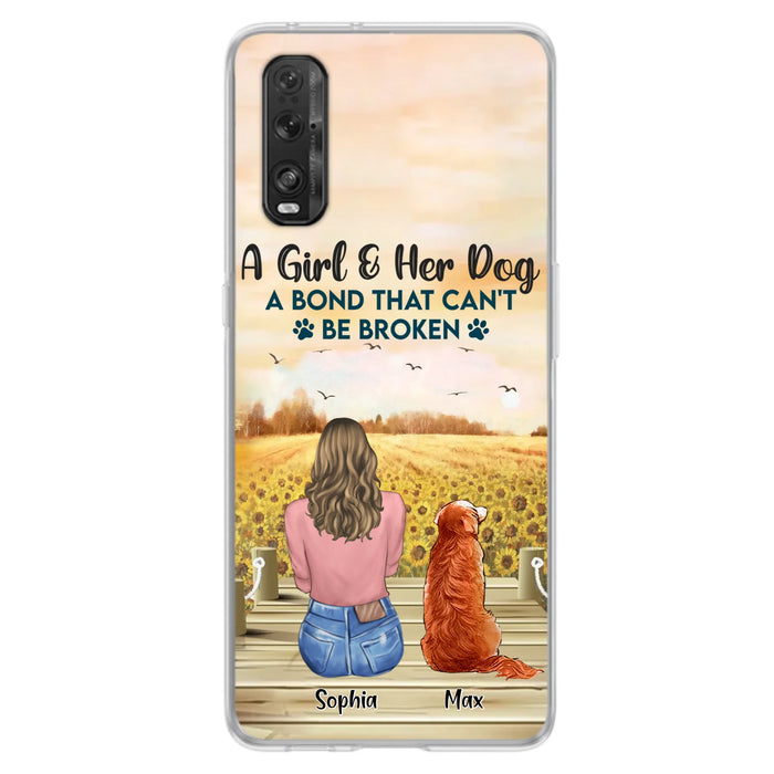 Personalized Dog Mom Phone Case - Gift Idea For Dog Lover - A Girl & Her Dog A Bond That Can't Be Broken - Xiaomi/Oppo/Huawei