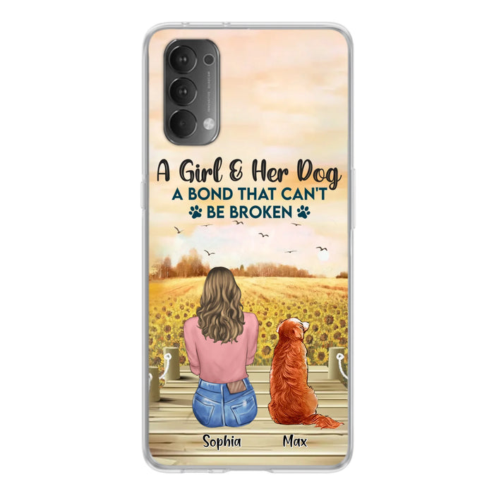 Personalized Dog Mom Phone Case - Gift Idea For Dog Lover - A Girl & Her Dog A Bond That Can't Be Broken - Xiaomi/Oppo/Huawei