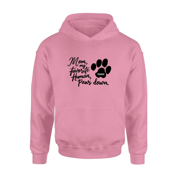 Personalized Dog Mom/Dog Dad T-Shirt/Long Sleeve/Sweatshirt/Hoodie - Gift Idea For Dog Lover - Up to 7 Dogs - Paws Down